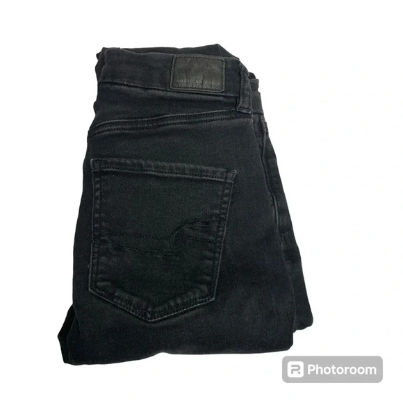 American Eagle black size 0 curvy high rise jeggings next level stretch - Picture 1 of 9